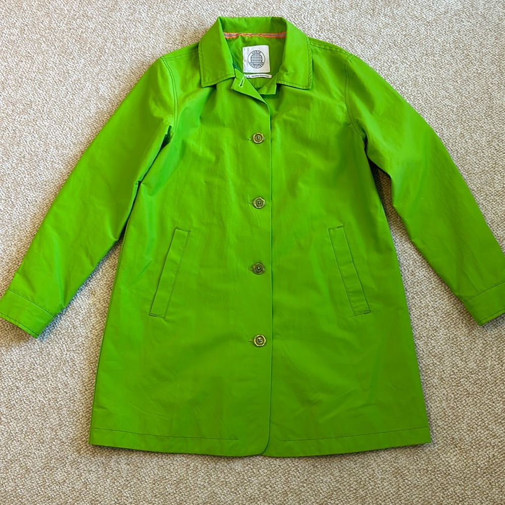 Urban Outfitters Lime Green Jacket Trench Coat in Size XS